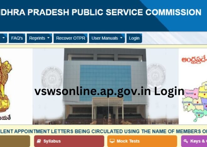 AP Grama Sachivalayam Services on vswsonline.ap.gov.in Login